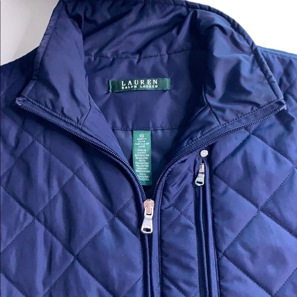 Ralph Lauren XS Kids Navy Quilted vest outerwear - Picture 2 of 7